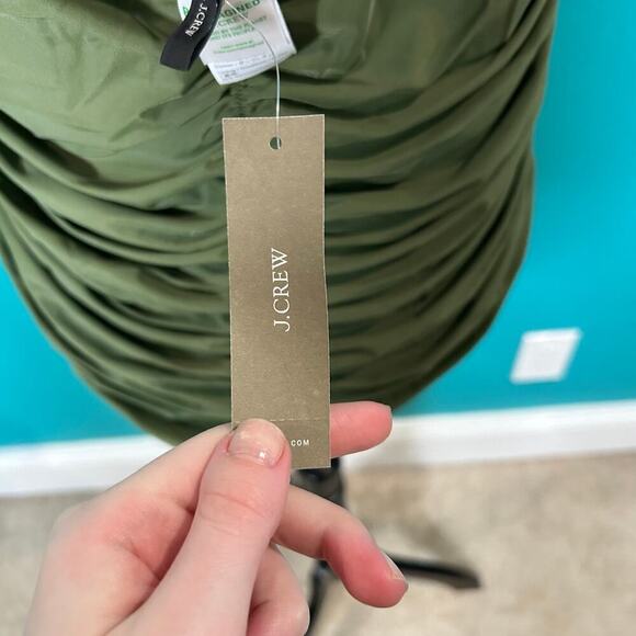 NWT J. Crew Womens Ruched Sweetheart One-Piece Swimsuit Olive Green Plus Size 22 - Picture 5 of 5